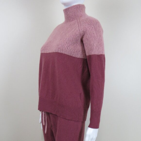 Summersalt Luxe Merino Wool Cashmere Blend Two Tone Sweater Jogger Set MEDIUM - Picture 5 of 16